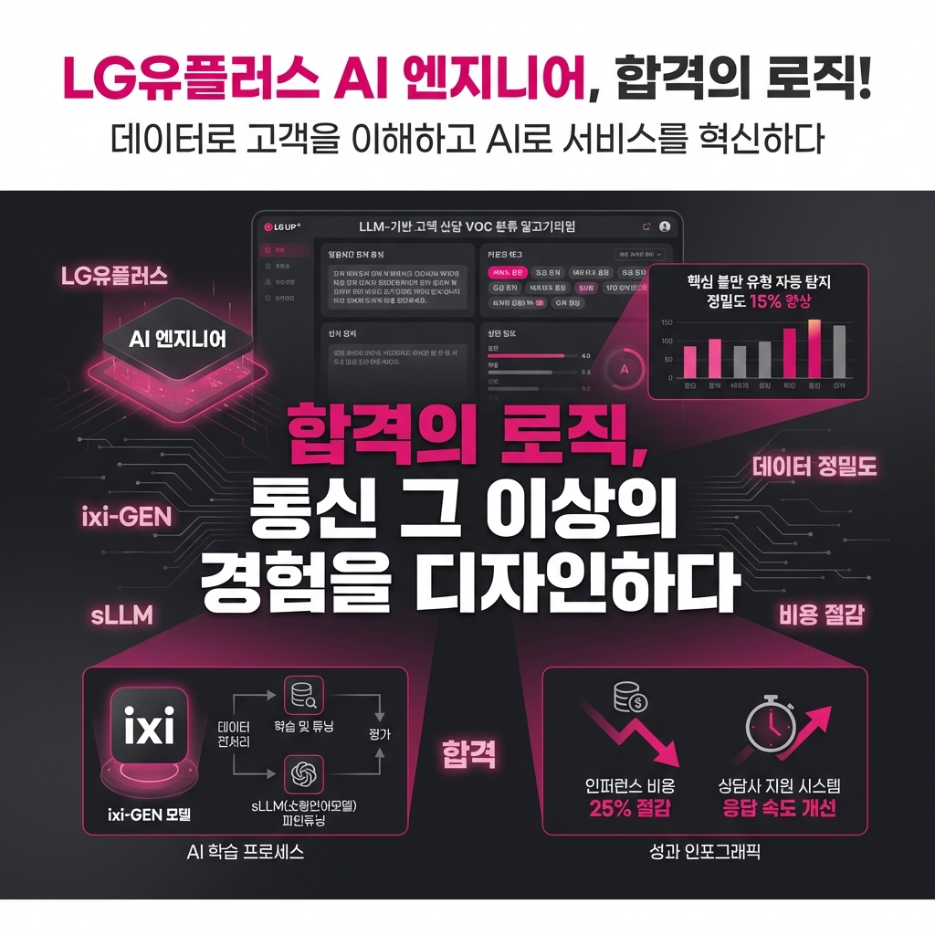 LG유플러스 AI 엔지니어 합격 자소서 ixi-GEN·AION·이상탐지 패턴 분석